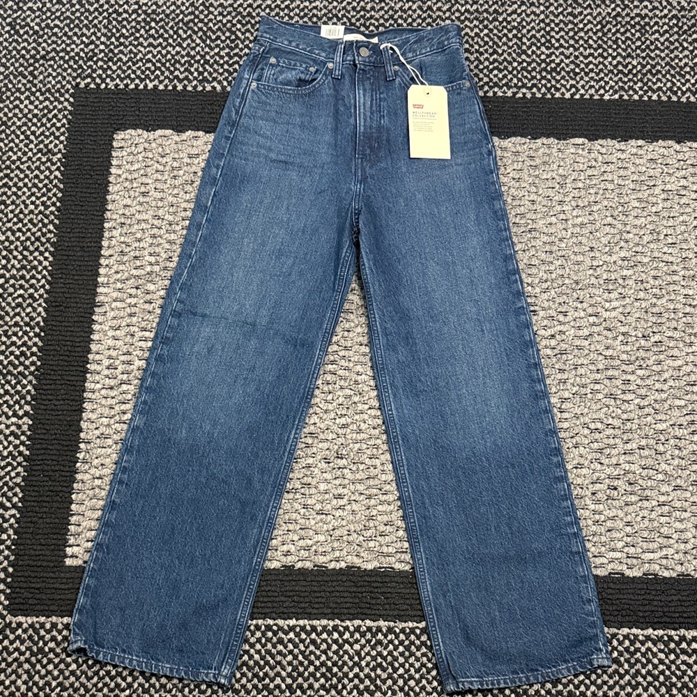 Levi’s High Loose Jeans Womens 27 Wide Straight Leg Relaxed Denim Classic NWT